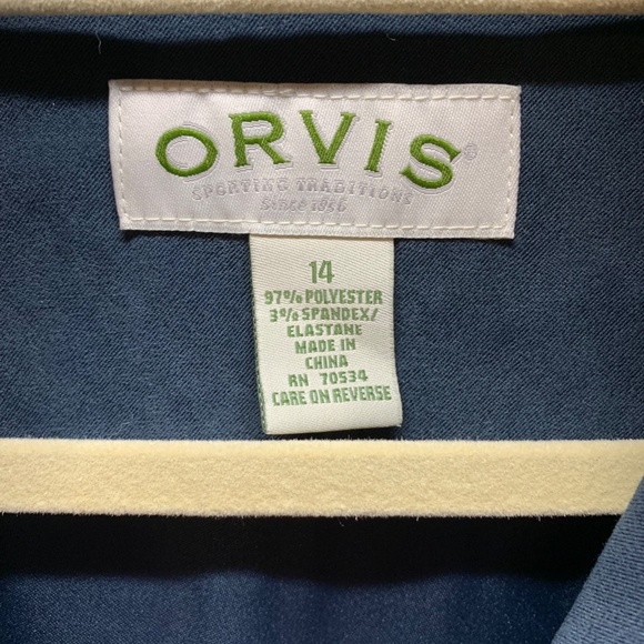ORVIS Womens Blue Faux Suede Full Zip Hunting Jacket Coat Size 14 (KH90) - Picture 4 of 7